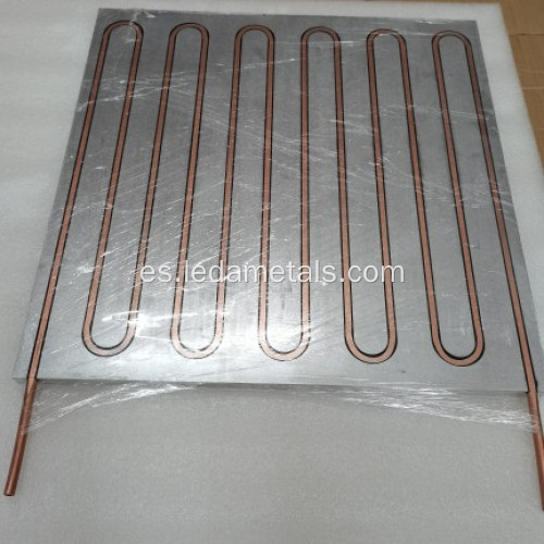 Placa de enfriamiento de tubo de cobre de aluminio personalizado